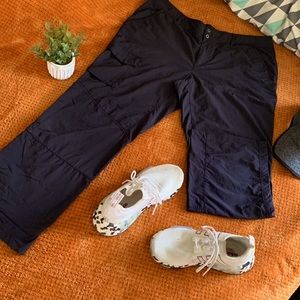 COLUMBIA OMNI-SHADE SUN PROTECTION WOMENS STRAIGHT LEG BLACK PANT 💯%NYLON SHELL